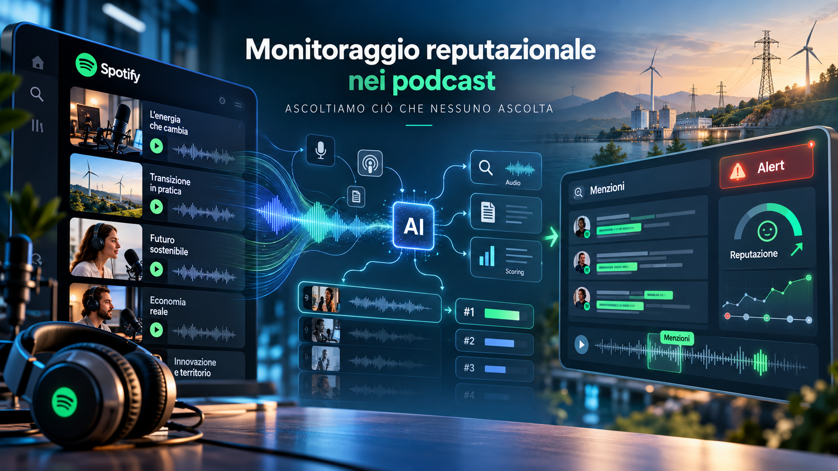 Ascoltare ciò che nessuno ascolta: come abbiamo portato il monitoraggio reputazionale dentro i podcast su Spotify